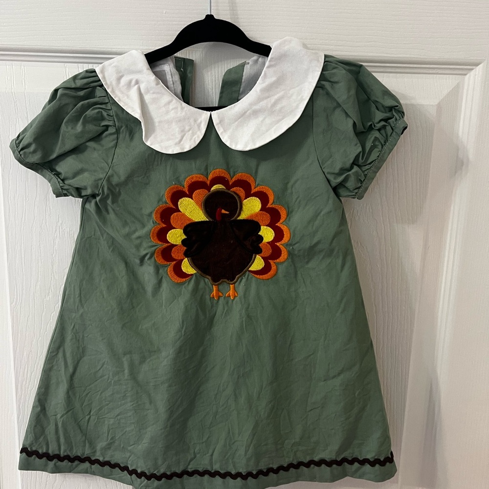 Kids Green Turkey Costume Dress Size 18-24 M